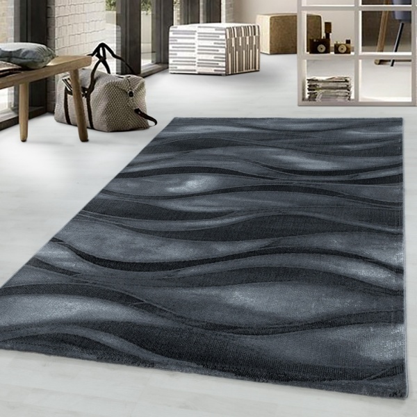 Costa Ocean Wave Black Rug